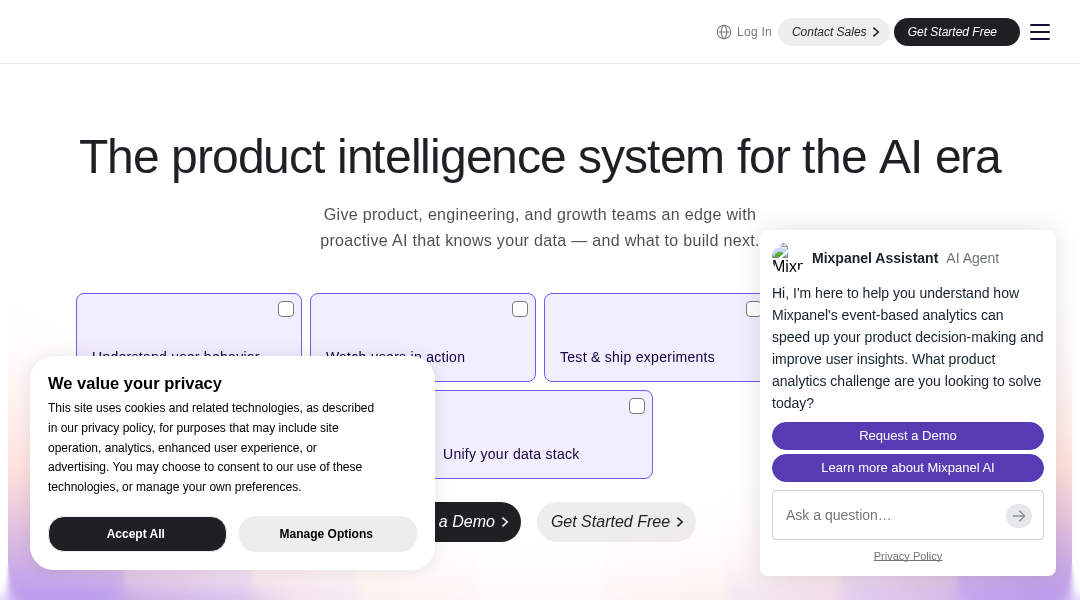 Mixpanel screenshot