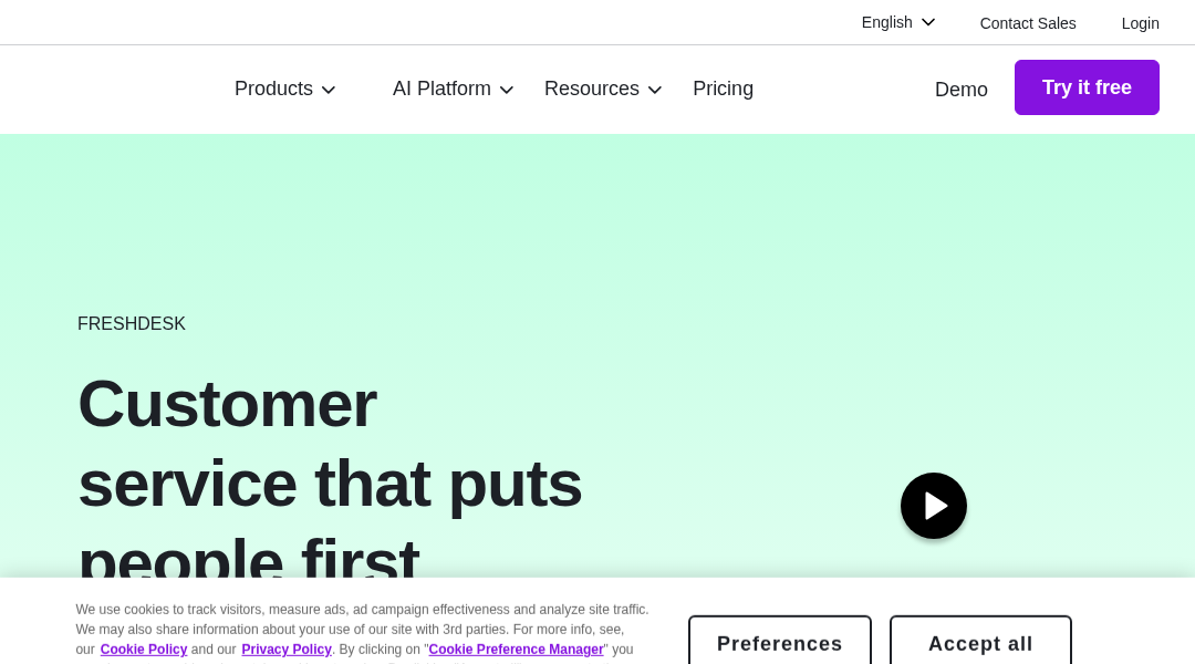 Freshdesk screenshot